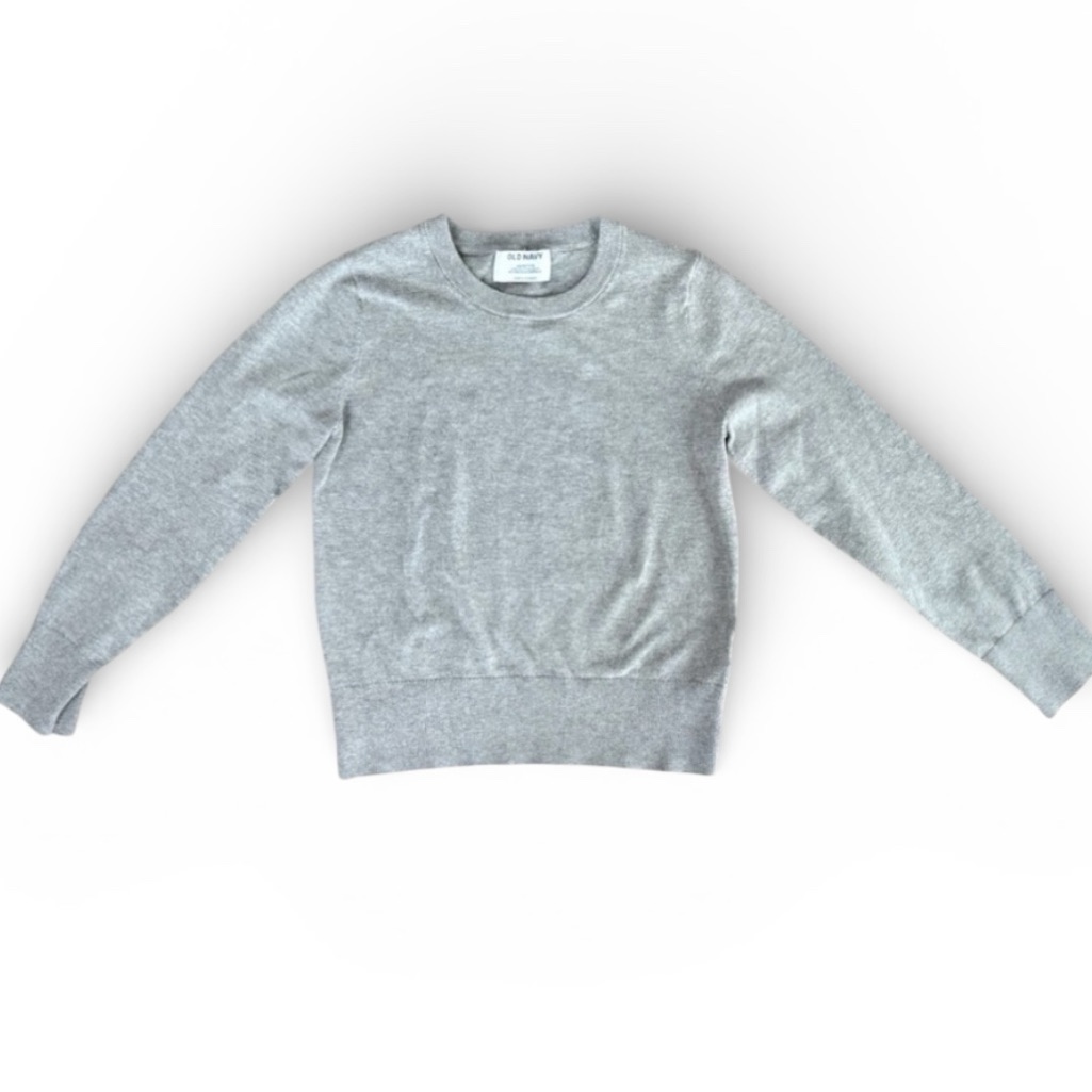 Old Navy Gray Crewneck Sweater Xs Petite Lightweight Knit Women’s